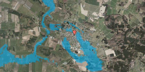 Oversvømmelsesrisiko fra vandløb på Vestergade 19, 8963 Auning