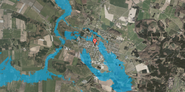 Oversvømmelsesrisiko fra vandløb på Vestergade 32, 8963 Auning