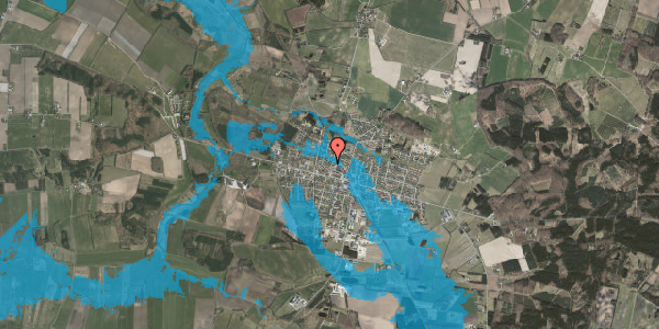 Oversvømmelsesrisiko fra vandløb på Vestervænget 18, 8963 Auning