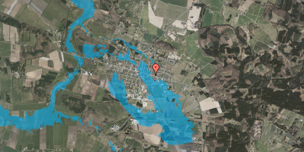 Oversvømmelsesrisiko fra vandløb på Østergade 24, 1. , 8963 Auning