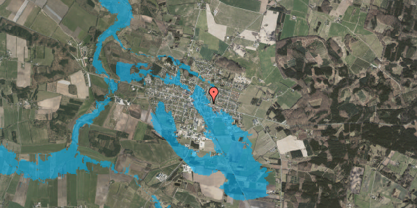 Oversvømmelsesrisiko fra vandløb på Østergade 25, 1. , 8963 Auning