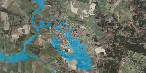 Oversvømmelsesrisiko fra vandløb på Østergade 39, 8963 Auning