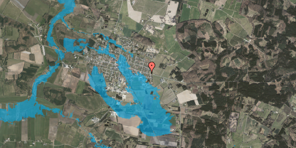 Oversvømmelsesrisiko fra vandløb på Østergade 44, 8963 Auning