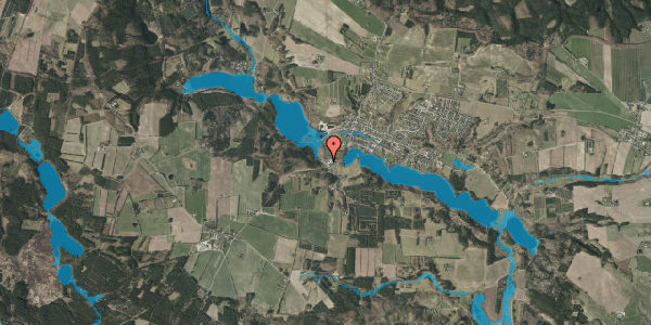 Oversvømmelsesrisiko fra vandløb på Egelyvej 28, 8654 Bryrup