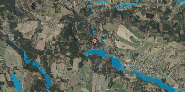 Oversvømmelsesrisiko fra vandløb på Lystruphavevej 8, 8654 Bryrup