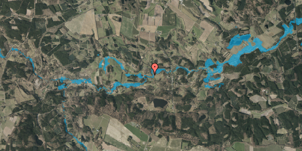 Oversvømmelsesrisiko fra vandløb på Vorretvej 5, 8654 Bryrup