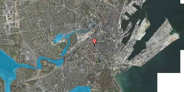 Oversvømmelsesrisiko fra vandløb på Absalonsgade 12, st. , 8000 Aarhus C