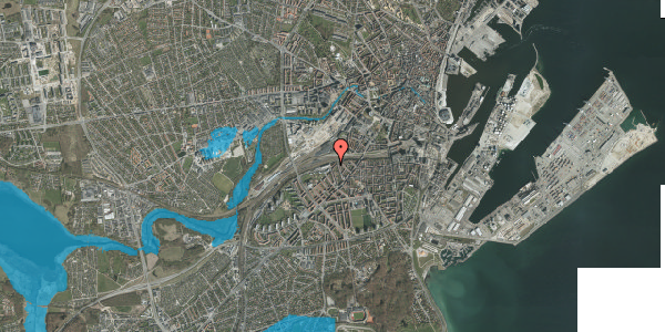 Oversvømmelsesrisiko fra vandløb på Ankersgade 8, 2. th, 8000 Aarhus C