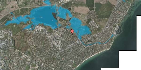 Oversvømmelsesrisiko fra vandløb på Birksøvej 6, 8240 Risskov