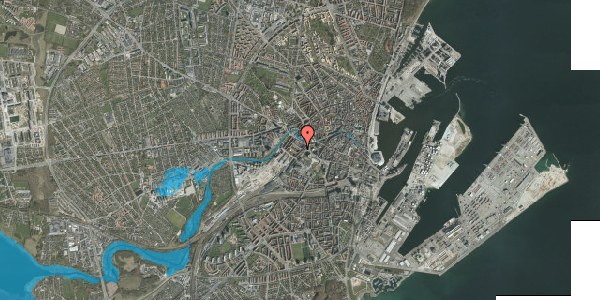 Oversvømmelsesrisiko fra vandløb på Bissensgade 1, 1. th, 8000 Aarhus C