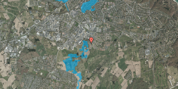 Oversvømmelsesrisiko fra vandløb på Haveforeningen Bjødstrup Mose 33, 8270 Højbjerg