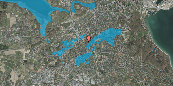 Oversvømmelsesrisiko fra vandløb på Borgvold 1A, 8260 Viby J