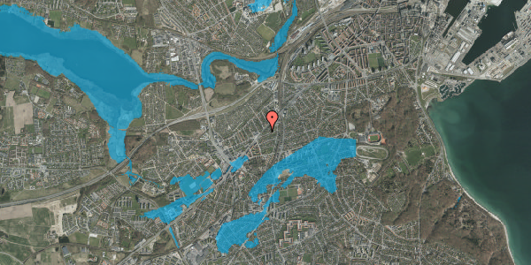 Oversvømmelsesrisiko fra vandløb på Brorsonsvej 3, 8260 Viby J