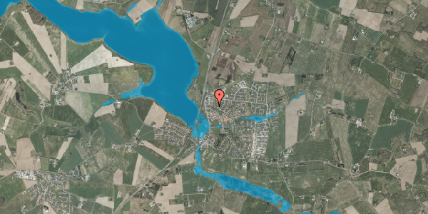 Oversvømmelsesrisiko fra vandløb på Bøgevangen 4, 8355 Solbjerg