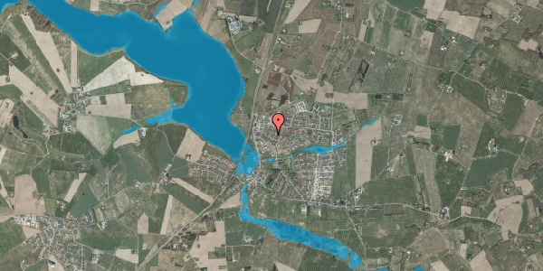 Oversvømmelsesrisiko fra vandløb på Bøgevangen 17, 8355 Solbjerg