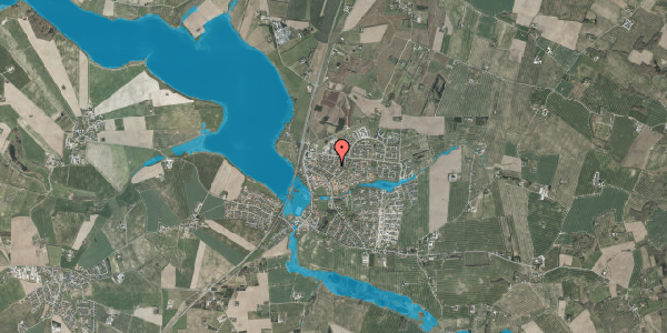 Oversvømmelsesrisiko fra vandløb på Bøgevangen 25, 8355 Solbjerg