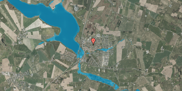 Oversvømmelsesrisiko fra vandløb på Bøgevangen 35, 8355 Solbjerg