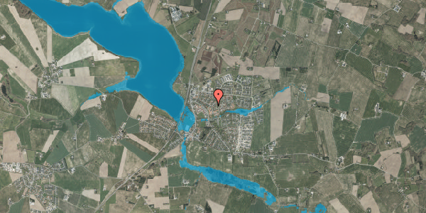 Oversvømmelsesrisiko fra vandløb på Bøgevangen 65, 8355 Solbjerg