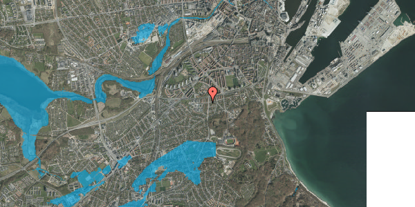 Oversvømmelsesrisiko fra vandløb på Ellemarksvej 27, 8000 Aarhus C