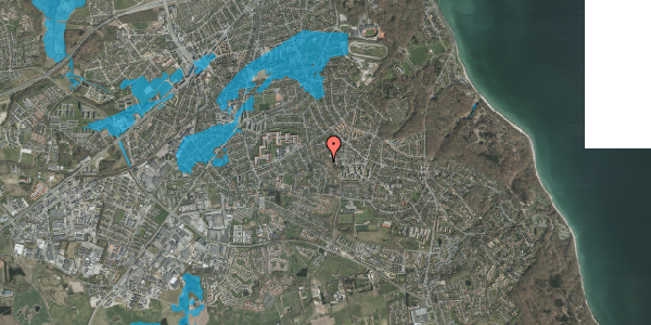 Oversvømmelsesrisiko fra vandløb på Elverdalsvej 145, 8270 Højbjerg