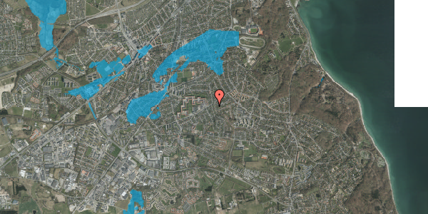 Oversvømmelsesrisiko fra vandløb på Elverdalsvej 171, 8270 Højbjerg