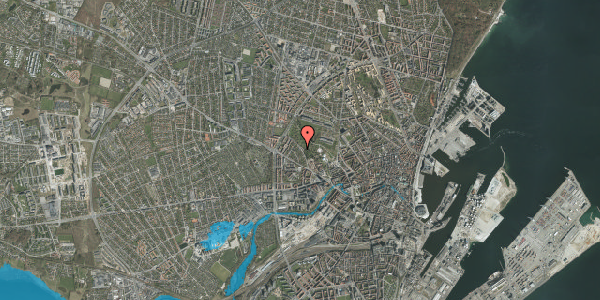 Oversvømmelsesrisiko fra vandløb på Eugen Warmings Vej 23, 8000 Aarhus C