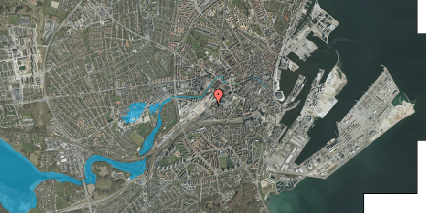Oversvømmelsesrisiko fra vandløb på Gebauersgade 2, st. 11, 8000 Aarhus C