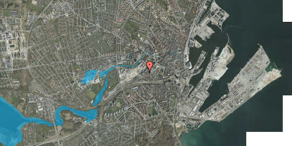Oversvømmelsesrisiko fra vandløb på Gebauersgade 4, st. 3, 8000 Aarhus C