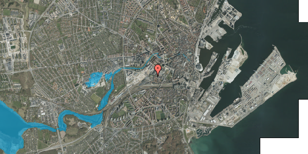 Oversvømmelsesrisiko fra vandløb på Gebauersgade 8, st. 1, 8000 Aarhus C
