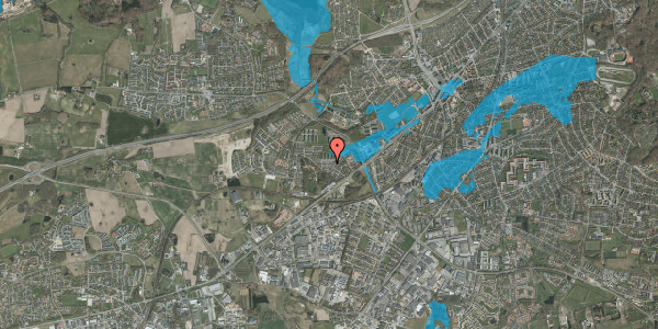 Oversvømmelsesrisiko fra vandløb på Grøndalsvej 100, 8260 Viby J