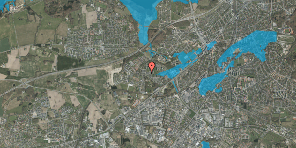 Oversvømmelsesrisiko fra vandløb på Grøndalsvej 182, 8260 Viby J