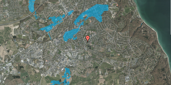 Oversvømmelsesrisiko fra vandløb på Holme Byvej 34, 8270 Højbjerg