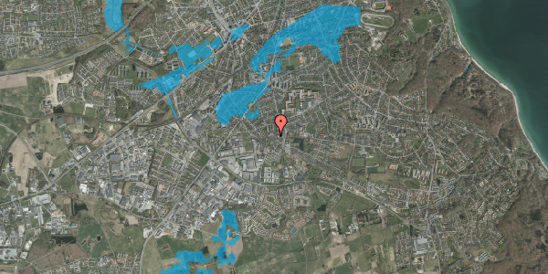 Oversvømmelsesrisiko fra vandløb på Holmegårdsvej 131, 8270 Højbjerg