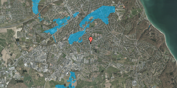 Oversvømmelsesrisiko fra vandløb på Holmevej 235, 1. th, 8270 Højbjerg