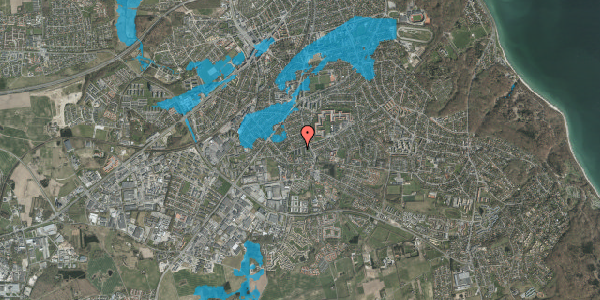 Oversvømmelsesrisiko fra vandløb på Holmevej 249, 8270 Højbjerg