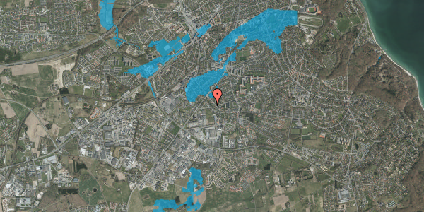 Oversvømmelsesrisiko fra vandløb på Holmevej 286, 8270 Højbjerg