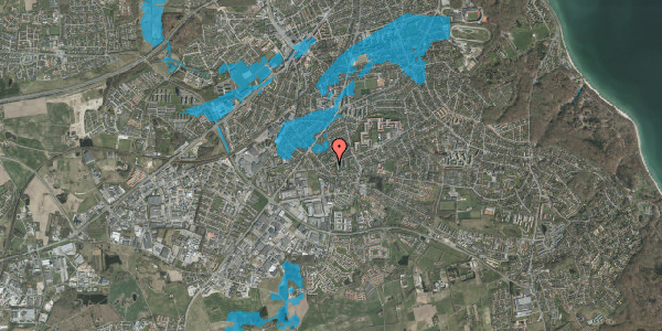 Oversvømmelsesrisiko fra vandløb på Holmevej 287, 8270 Højbjerg