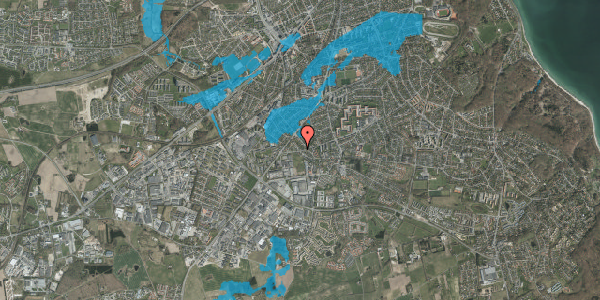 Oversvømmelsesrisiko fra vandløb på Holmevej 288, 8270 Højbjerg