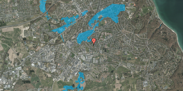 Oversvømmelsesrisiko fra vandløb på Holmevej 289A, 1. th, 8270 Højbjerg