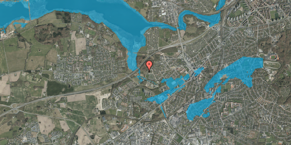 Oversvømmelsesrisiko fra vandløb på Høskovvej 34, 8260 Viby J