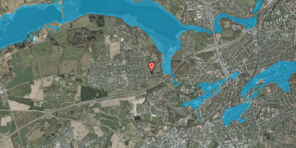 Oversvømmelsesrisiko fra vandløb på Jarlsmindevej 154, 8260 Viby J