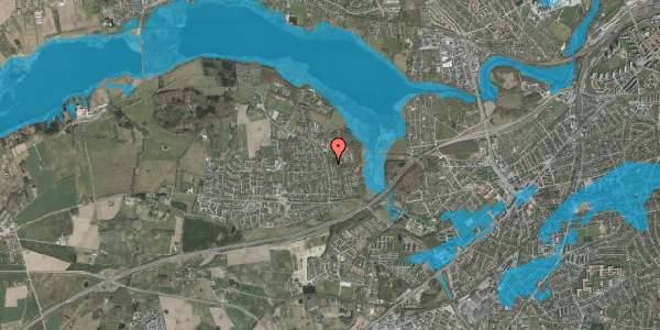 Oversvømmelsesrisiko fra vandløb på Jarlsmindevej 172A, 8260 Viby J