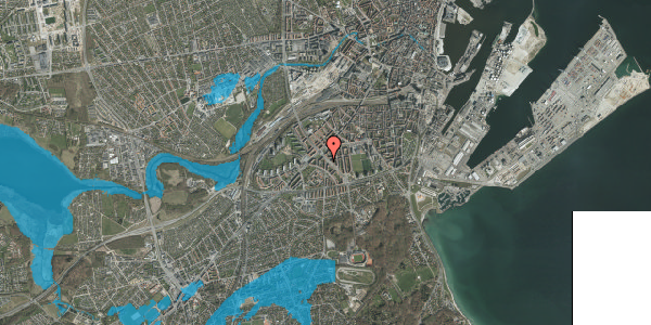 Oversvømmelsesrisiko fra vandløb på Jyllands Allé 4, 5. th, 8000 Aarhus C