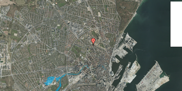 Oversvømmelsesrisiko fra vandløb på Kaserneboulevarden 15, st. tv, 8000 Aarhus C