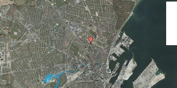 Oversvømmelsesrisiko fra vandløb på Kaserneboulevarden 17, 2. th, 8000 Aarhus C