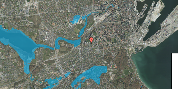 Oversvømmelsesrisiko fra vandløb på Kirkedammen 3, kl. th, 8000 Aarhus C