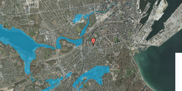 Oversvømmelsesrisiko fra vandløb på Kirkedammen 11, 3. 3, 8000 Aarhus C