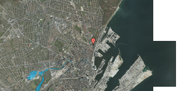 Oversvømmelsesrisiko fra vandløb på Knudrisgade 4B, 2. 9, 8000 Aarhus C