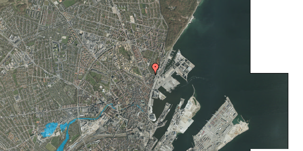 Oversvømmelsesrisiko fra vandløb på Knudrisgade 47B, st. tv, 8000 Aarhus C