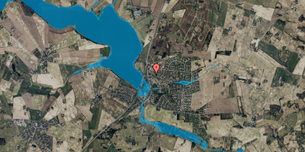 Oversvømmelsesrisiko fra vandløb på Kærgårdsvej 11, 8355 Solbjerg